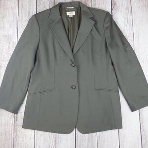 Vtg Talbots Wool Blend Blazer Jacket Italian Fabric Womens 16 Made in Japan